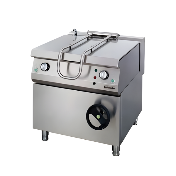 Hình ảnh Chảo nghiêng tay quay dùng điện OTE 100 mặt chính diện