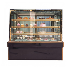 Tủ bánh kem 1m5 kính vuông 4 tầng  sấy kính 2 mặt