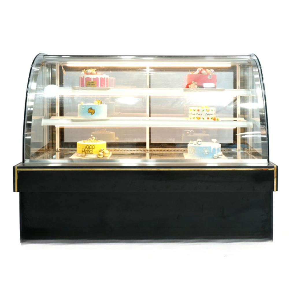 Tủ bánh kem 3 tầng kính cong 1m8