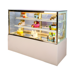 Tủ bánh kem 3 tầng kính vuông 1m8