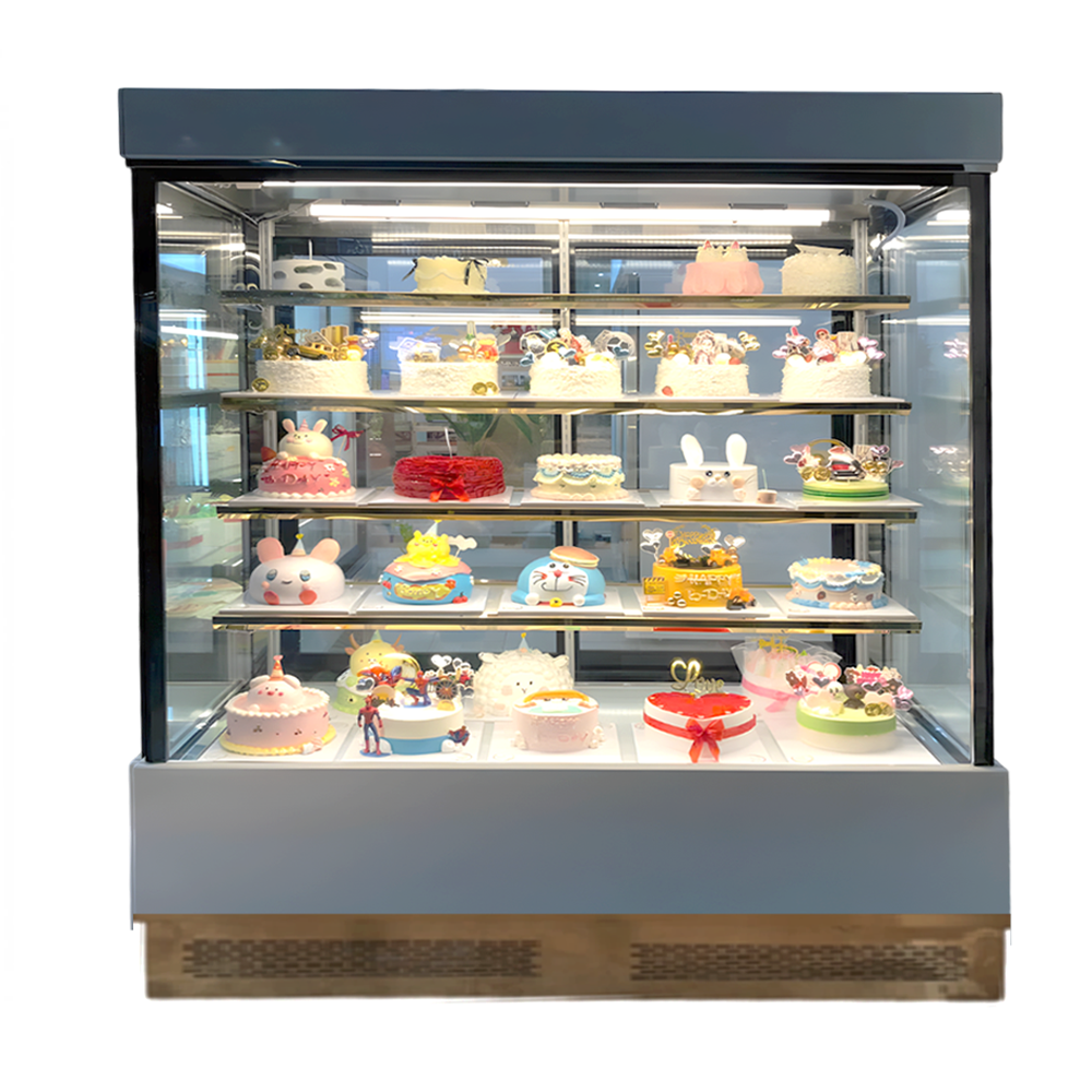 Tủ bánh kem 5 tầng 1m5 sấy màng 3 mặt