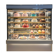 Tủ bánh kem 5 tầng 1m5 sấy màng 3 mặt