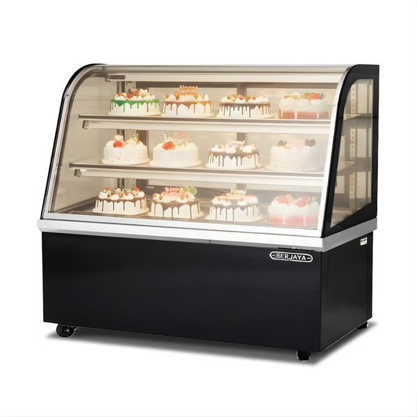 Hình ảnh Tủ bánh kem Berjaya kính cong CCS18SB13-2FB màu đen
