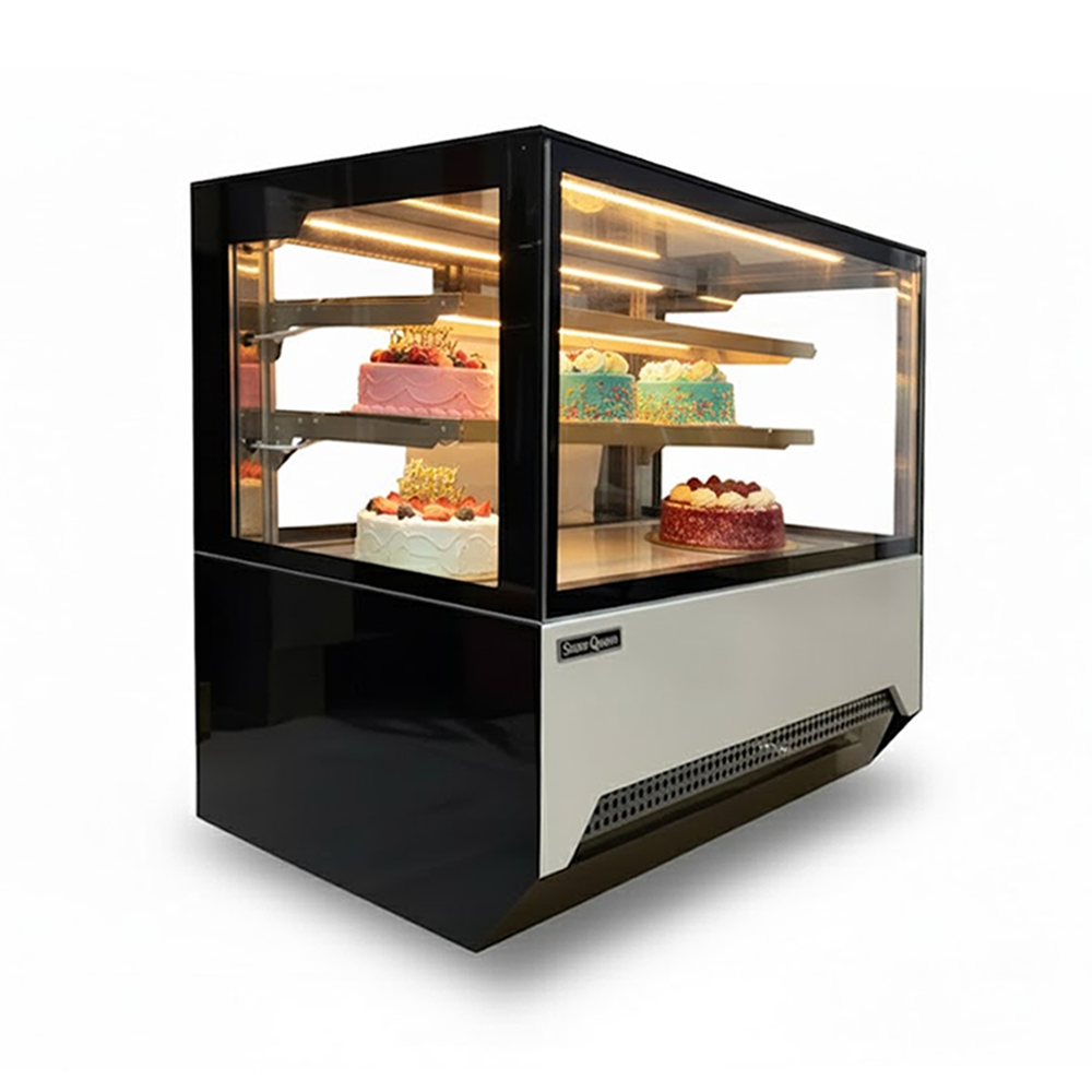 Tủ bánh kem mini để bàn kính vuông Snow Queen 90cm