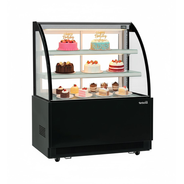 Hình ảnh Tủ trưng bày 3 tầng kính cong Turbo Air TBR900-2 mặt góc bên phải