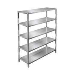Kệ bếp inox 5 tầng giá phẳng TC-KBP05