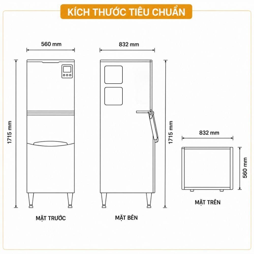 Máy làm đá viên TurboGold TGI-350C