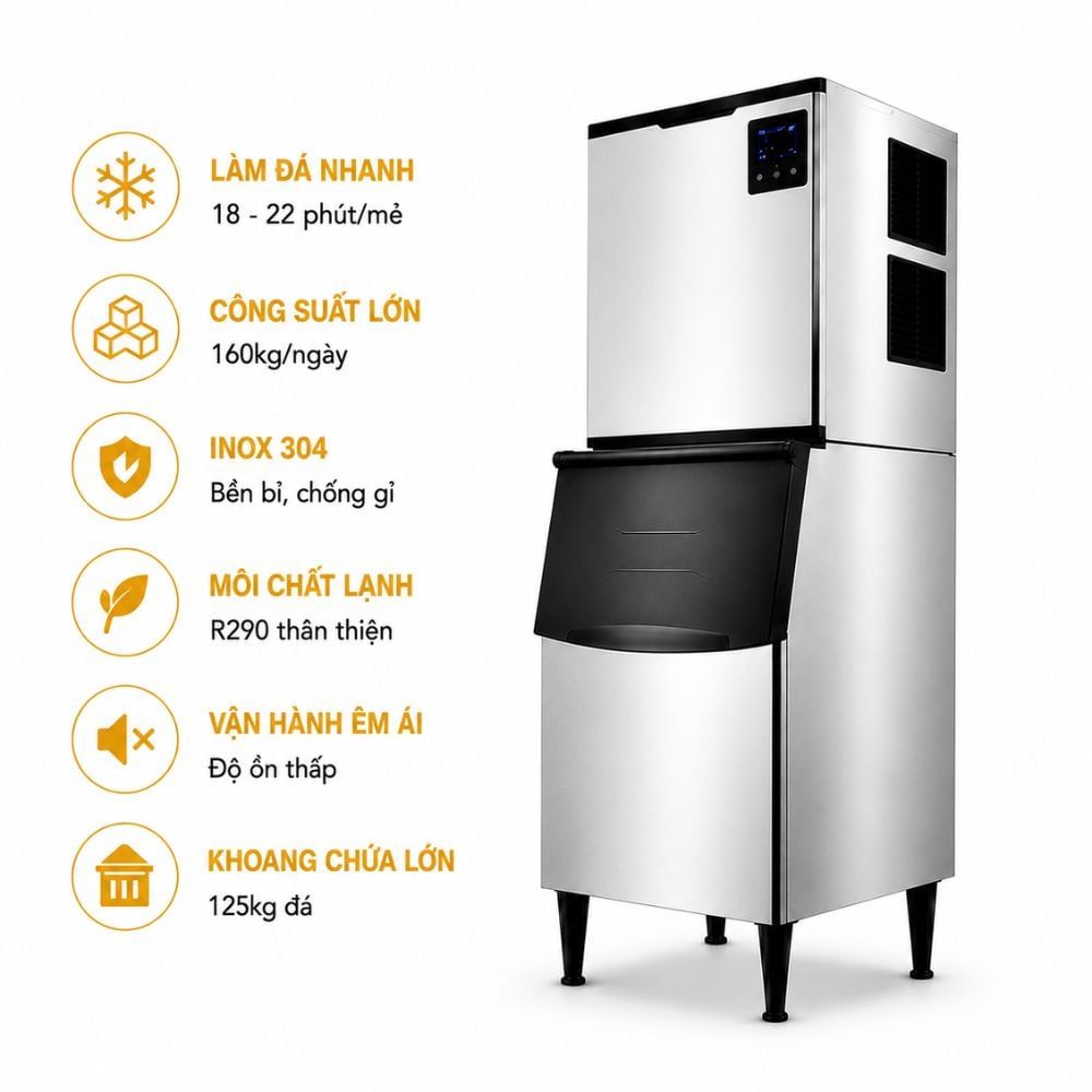 Máy làm đá viên TurboGold TGI-350C