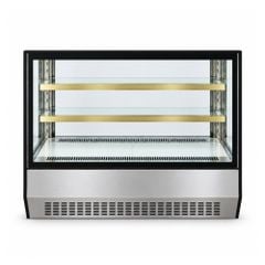 Tủ bánh kem mini để bàn kính vuông 90cm – Sấy kính 2 mặt