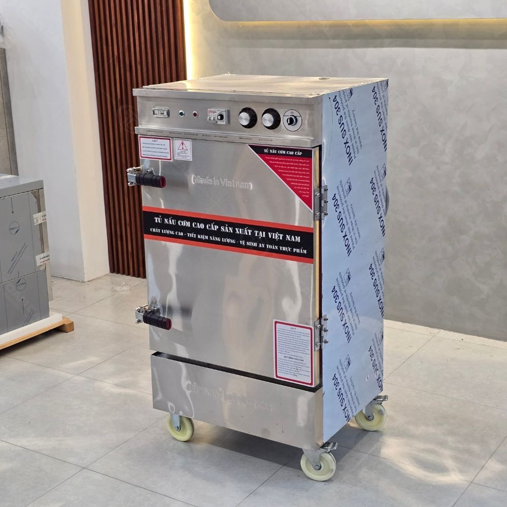Tủ hấp cơm 8 khay dùng điện