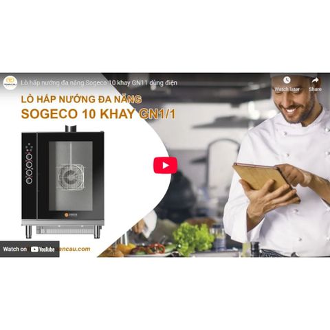 Lò hấp nướng đa năng SOGECO 10 khay GN1/1