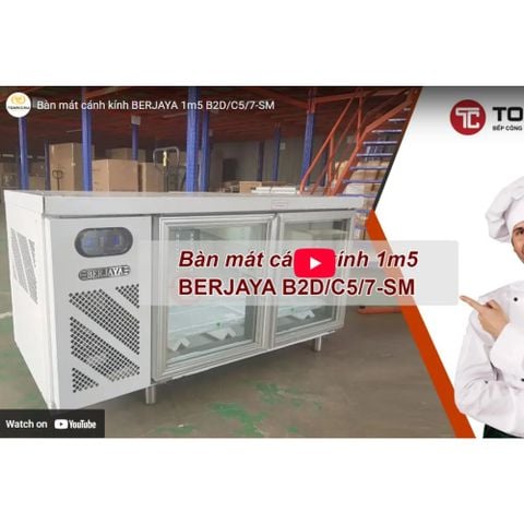 Bàn mát cánh kính BERJAYA 1m5 B2D/C5/7-SM