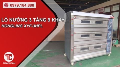 Lò nướng 3 tầng 9 khay Hongling XYF- 3HPL dùng điện