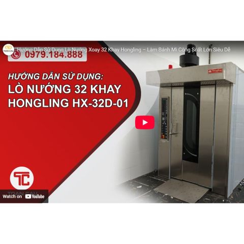 Lò nướng xoay 32 khay dùng điện Hongling HX-32D-01