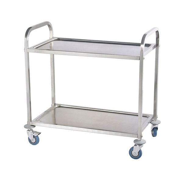 Xe đẩy inox 2 tầng TC-XD02