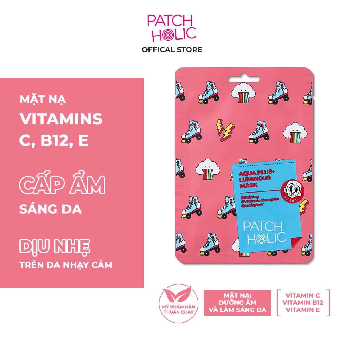  Mặt Nạ Cấp Ẩm Và Làm Sáng Da Patch Holic 