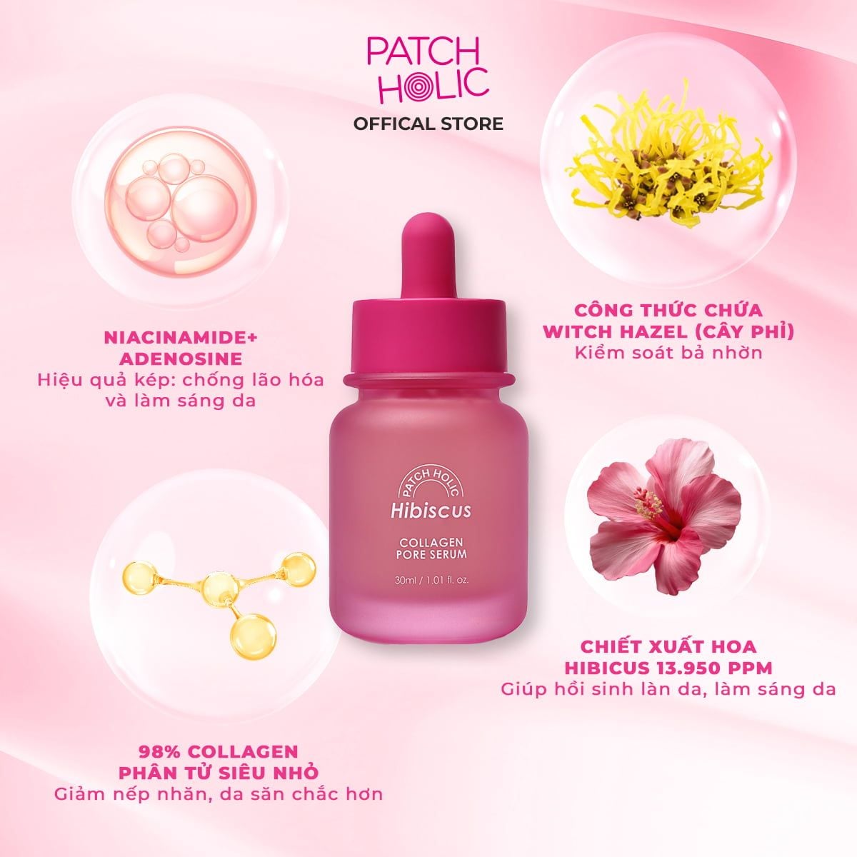  Serum Giảm Nếp Nhăn Và Se Nhỏ Lỗ Chân Lông Patch Holic 