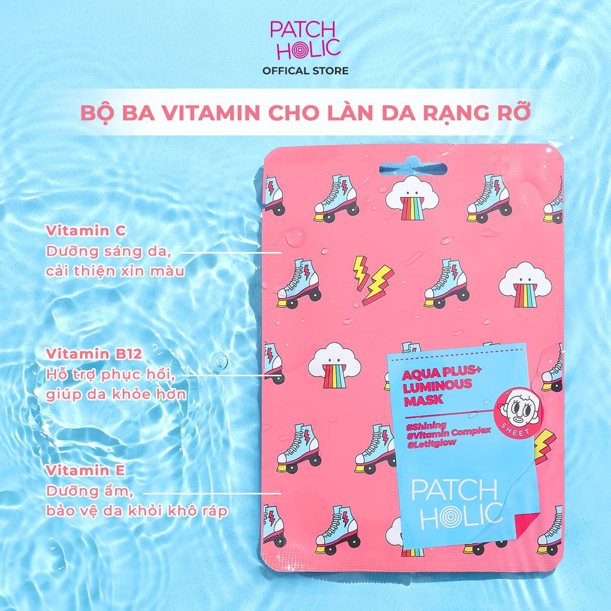  Mặt Nạ Cấp Ẩm Và Làm Sáng Da Patch Holic 