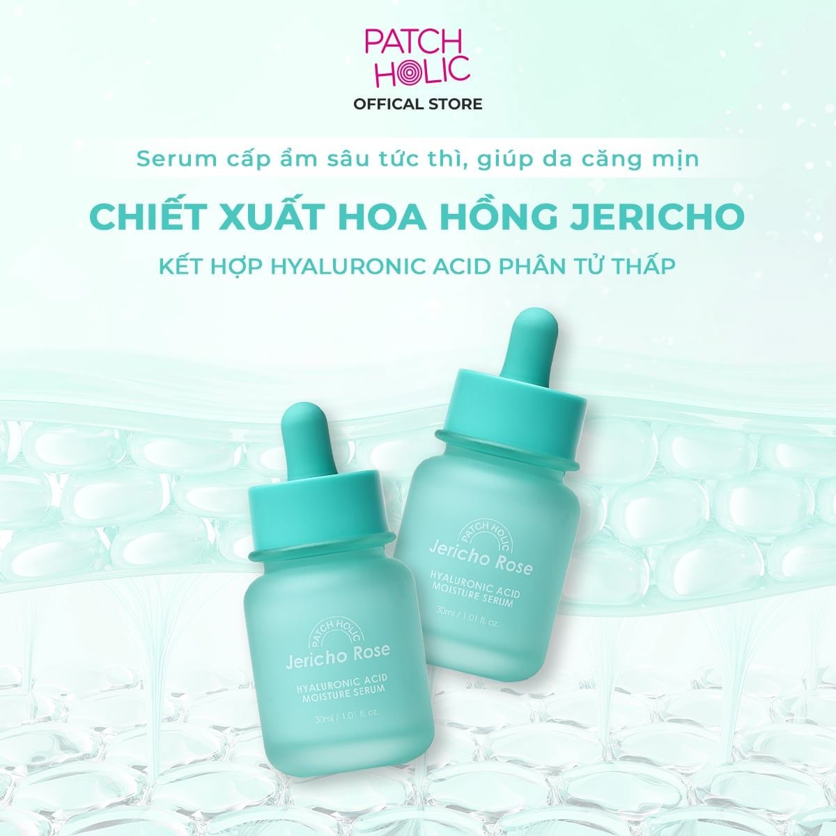  Serum Cấp Ẩm Chiết Xuất Hoa Hồng Jericho Patch Holic 