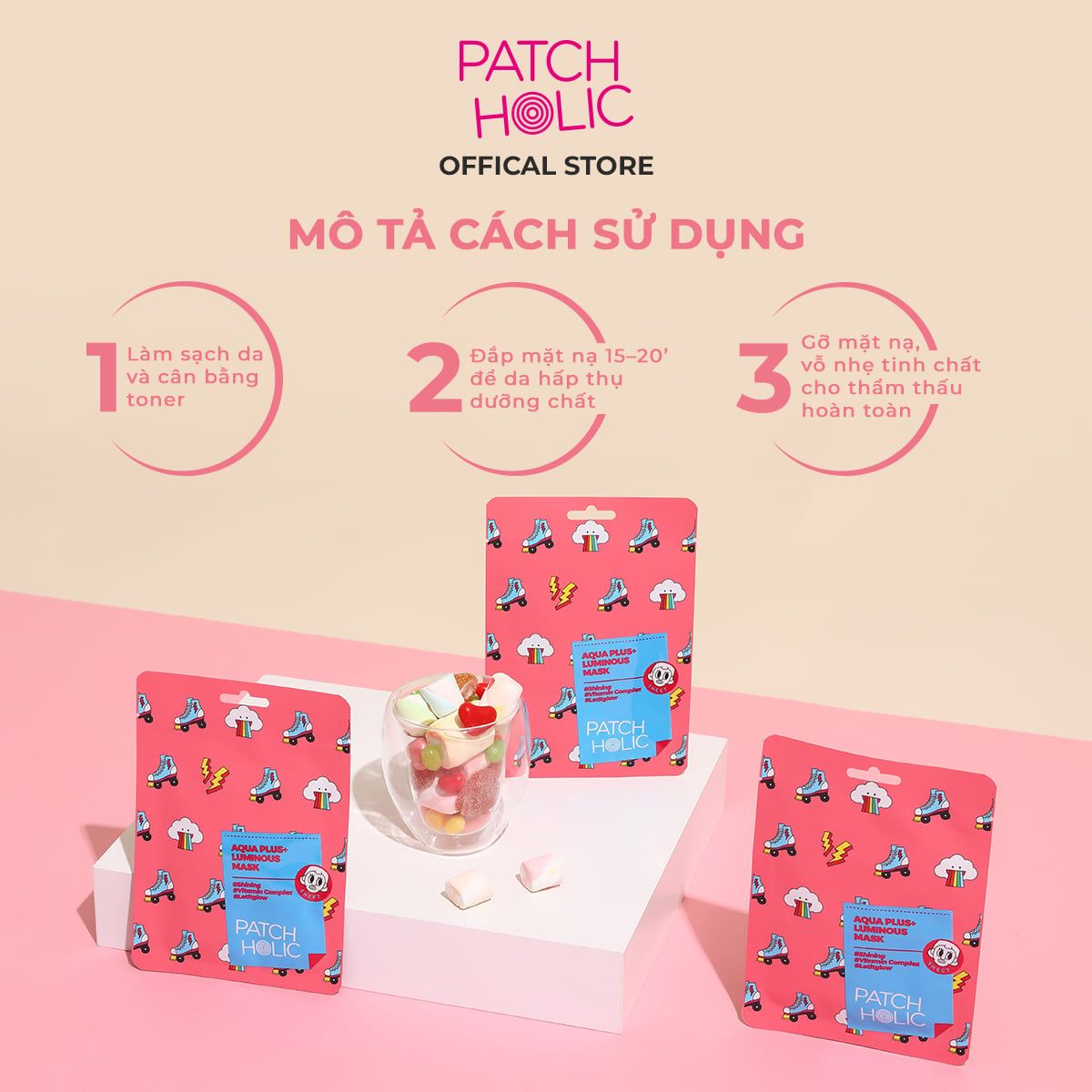  Mặt Nạ Cấp Ẩm Và Làm Sáng Da Patch Holic 