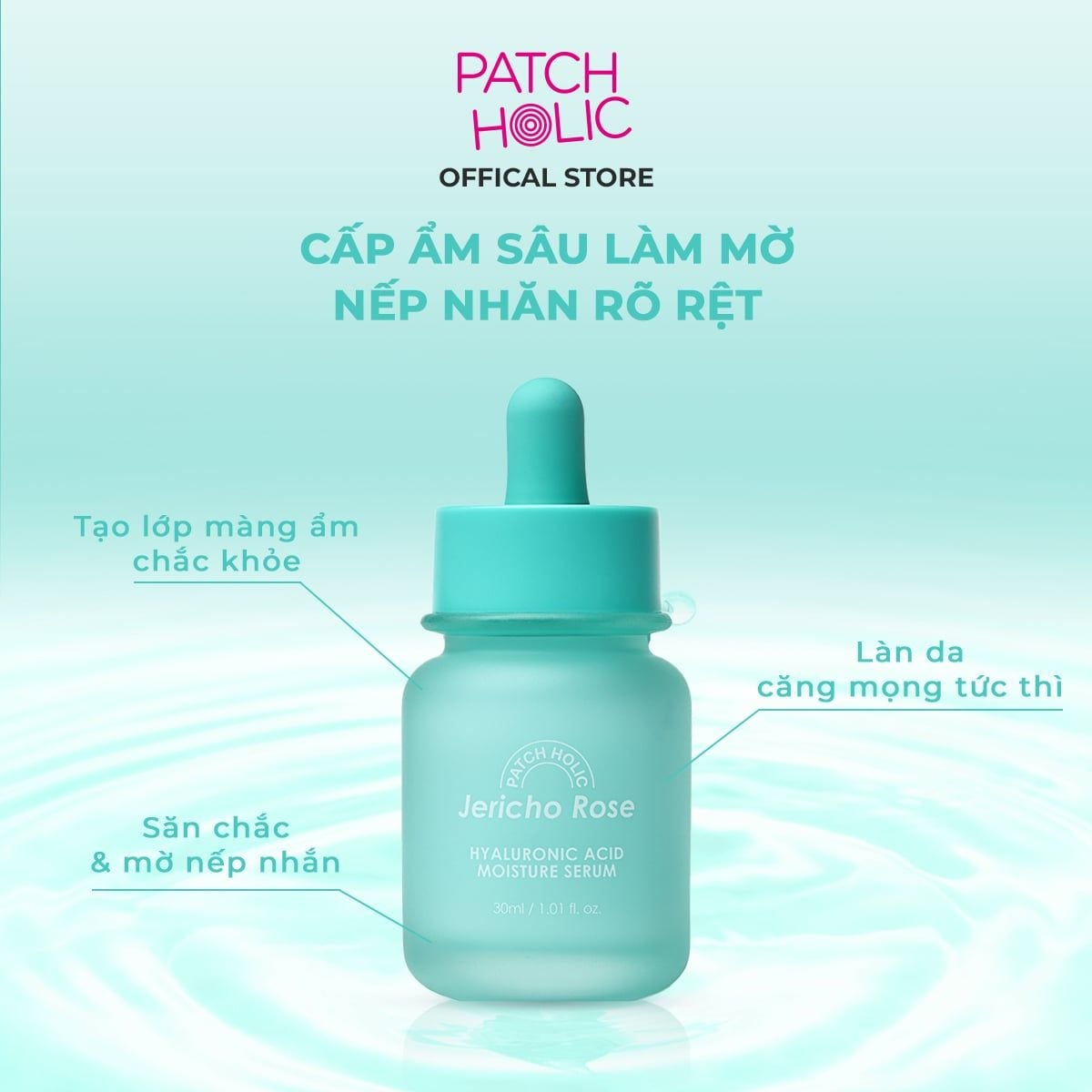  Serum Cấp Ẩm Chiết Xuất Hoa Hồng Jericho Patch Holic 