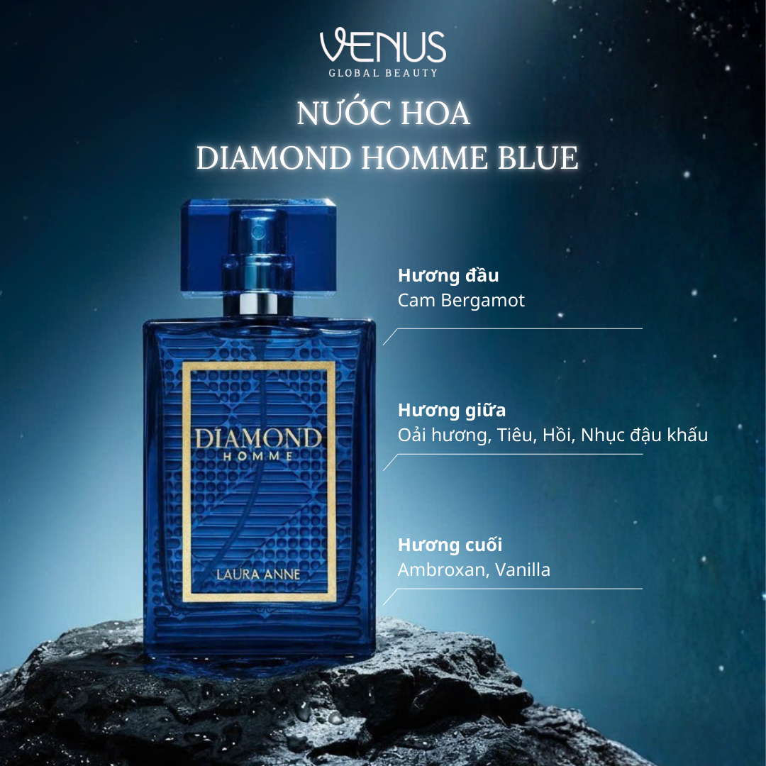  Nước hoa Nam Diamond Homme Dark Blue 45ml 