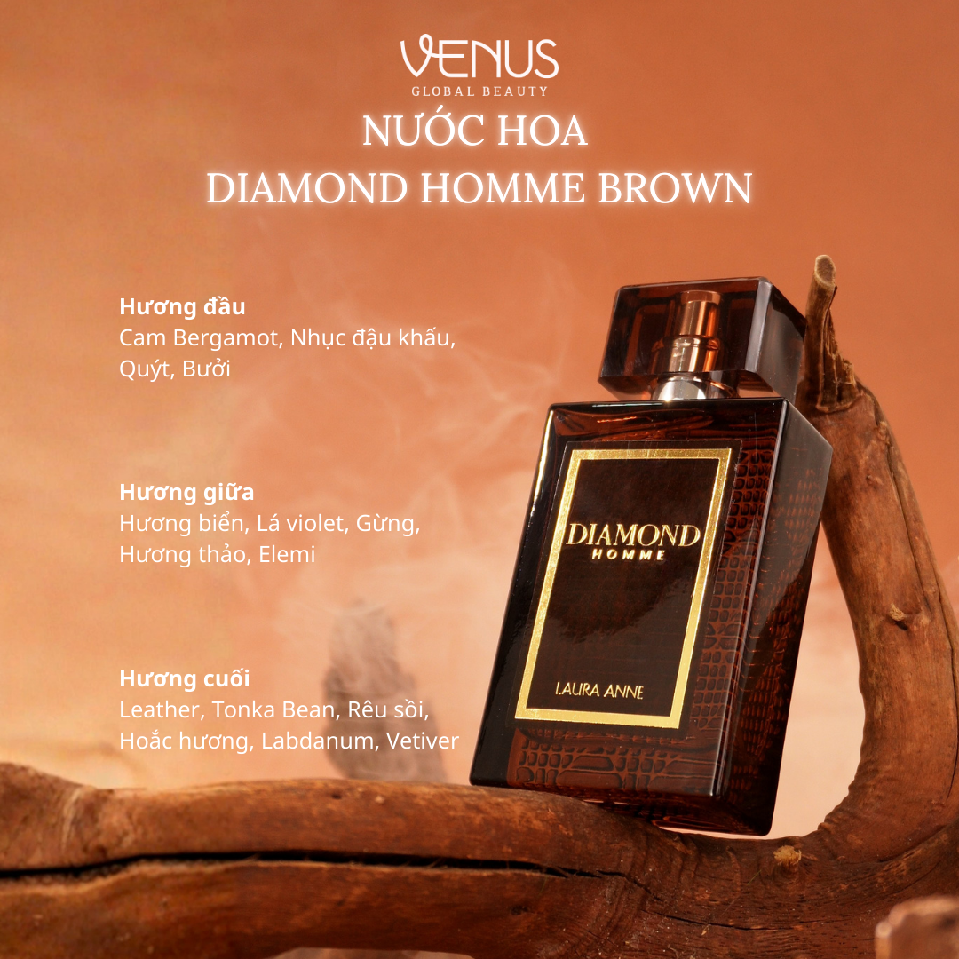  Nước Hoa Nam Diamond Homme (Brown) 45ml 