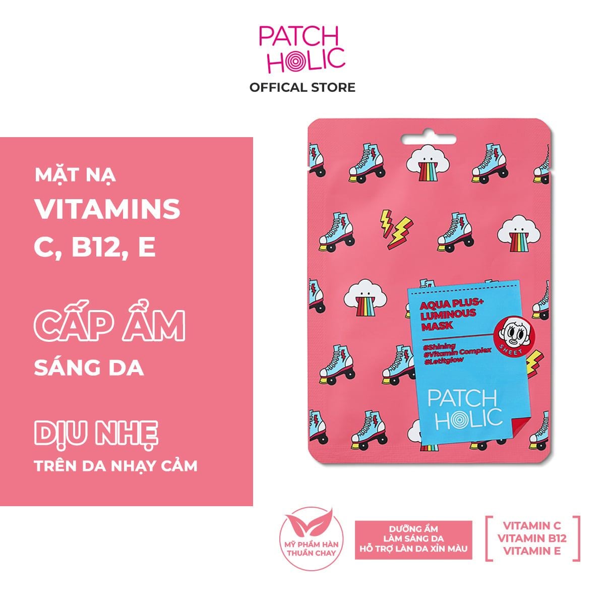  Mặt Nạ Cấp Ẩm Và Làm Sáng Da Patch Holic 