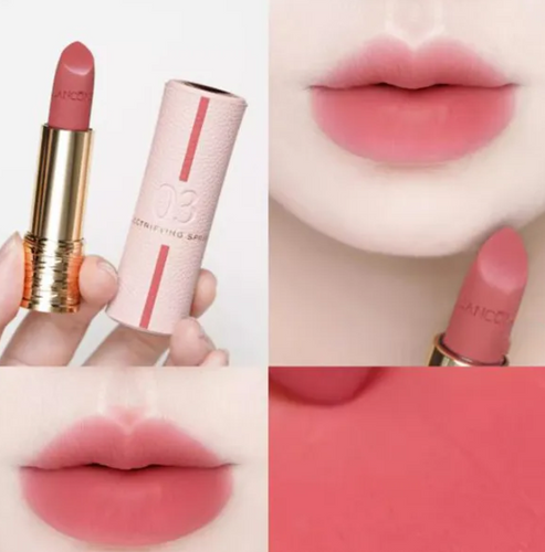  Son Lancôme Absolute Perfect Lipstick Velvet Matte Lucky Limited Edition 03 Electrifying Spring - Màu Hồng Đào Baby (Fullbox và Túi) 