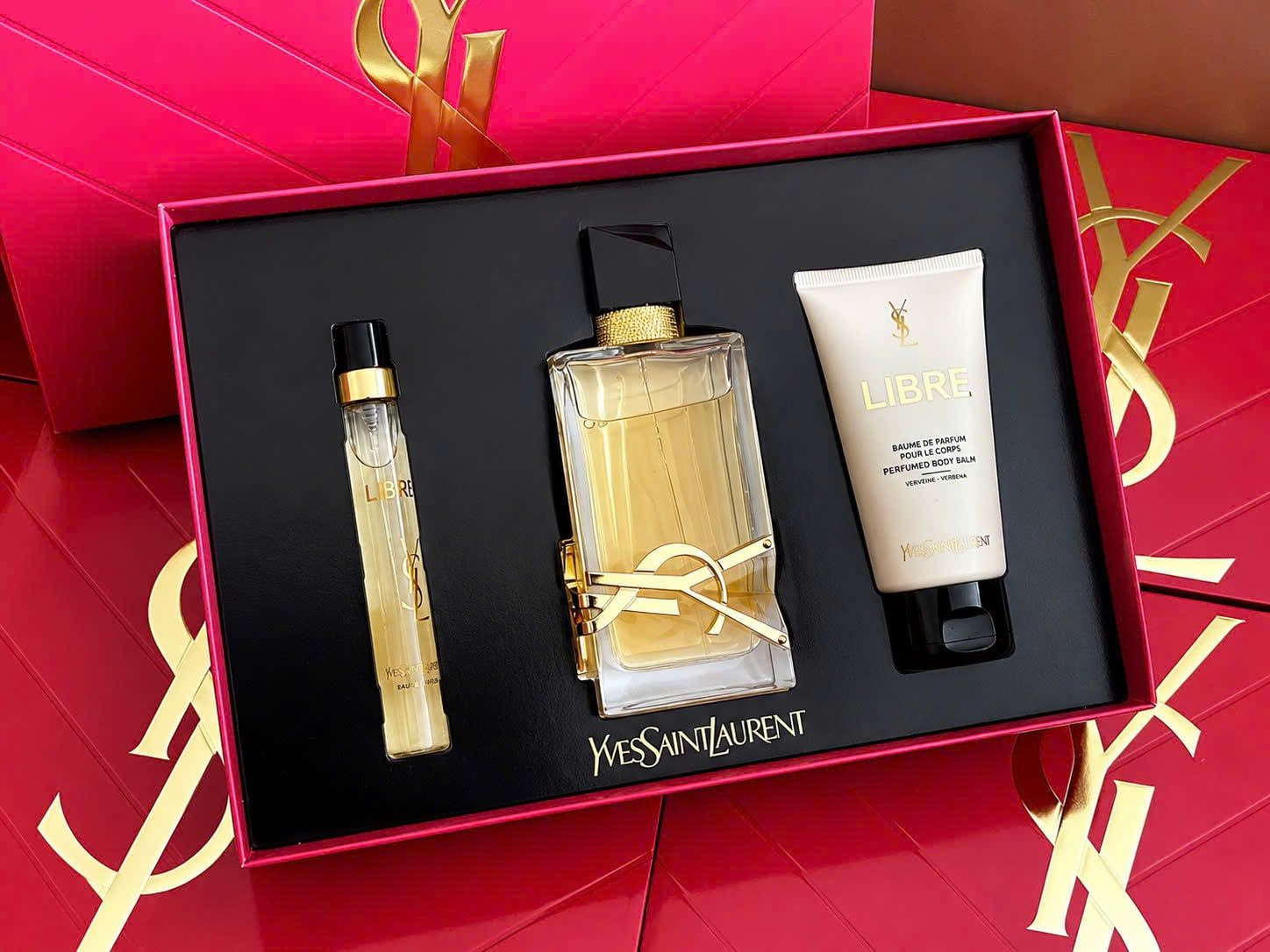  Set Nước Hoa Nữ Yves Saint Laurent YSL Libre EDP Gift Set (EDP 90ml + 10ml + Body Lotion 50ml) 3 Món 