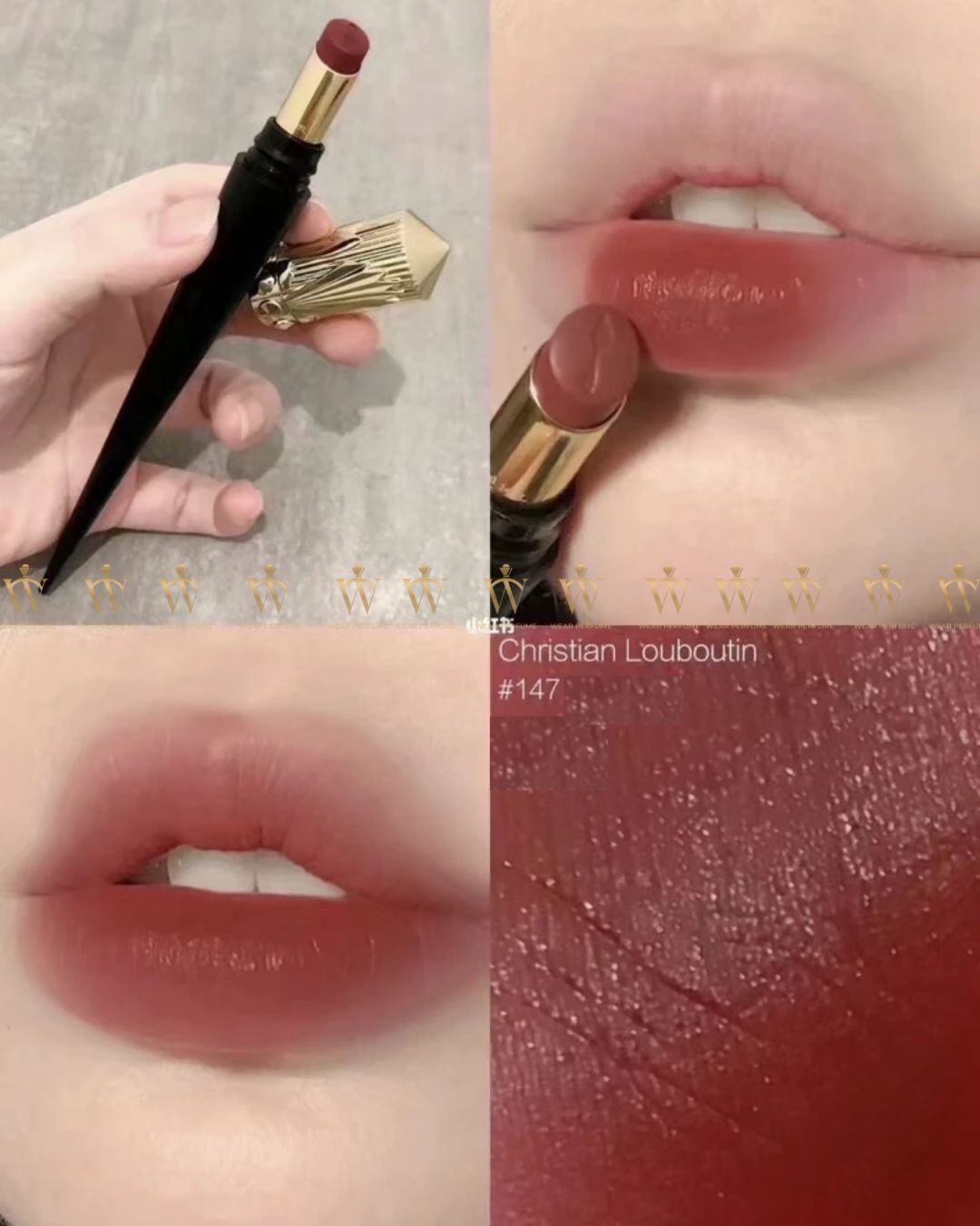  Son Christian Louboutin Rouge Stiletto Lumi Matte Lipstick 147L Dirty Red - Màu Đỏ Đất 