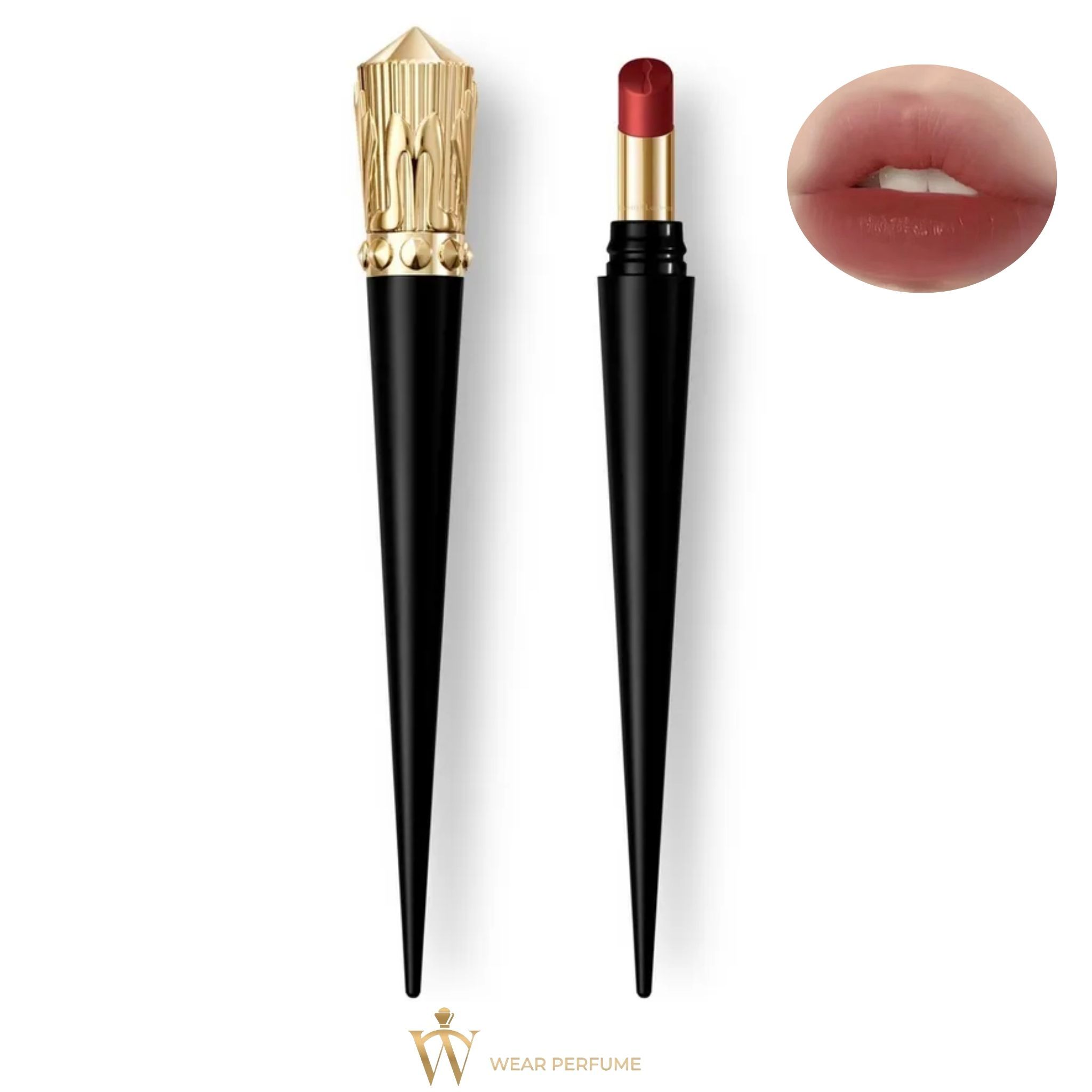  Son Christian Louboutin Rouge Stiletto Lumi Matte Lipstick 147L Dirty Red - Màu Đỏ Đất 