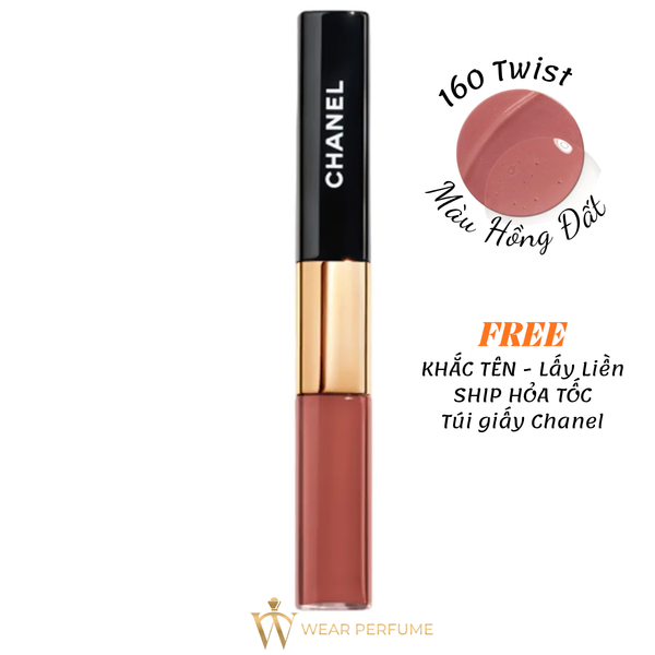  Son Kem Chanel Le Rouge Duo Ultra Tenue 160 Twist – Màu Hồng Đất 