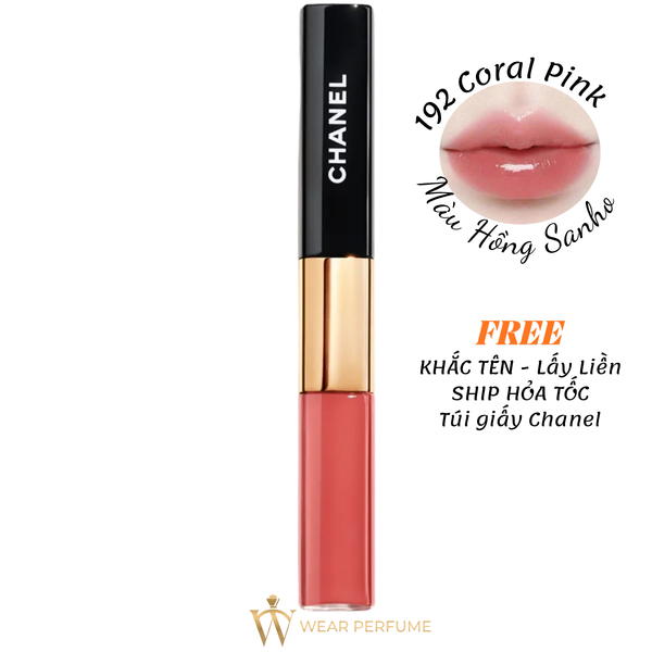  Son Kem Chanel Le Rouge Duo Ultra Tenue 192 Coral Pink – Màu Hồng San Hô 