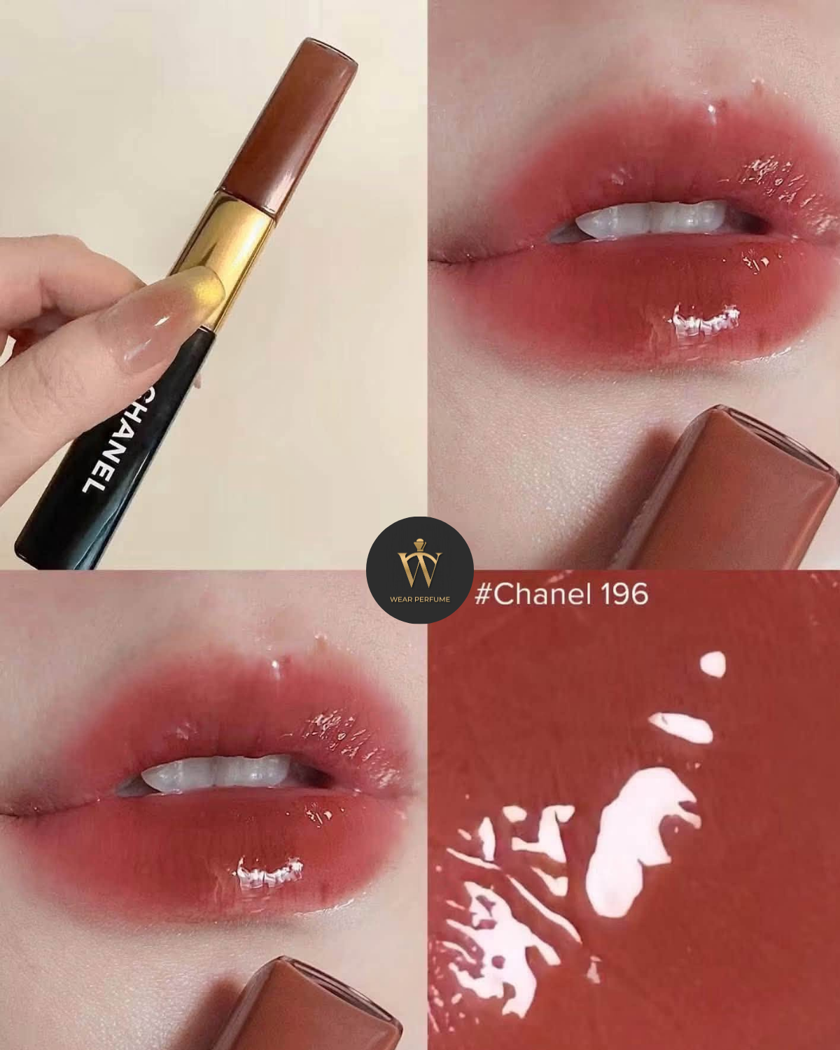  Son Kem Chanel Le Rouge Duo Ultra Tenue Ultrawear Liquid Lip 196 Red Brown – Màu Đỏ Nâu Đất 