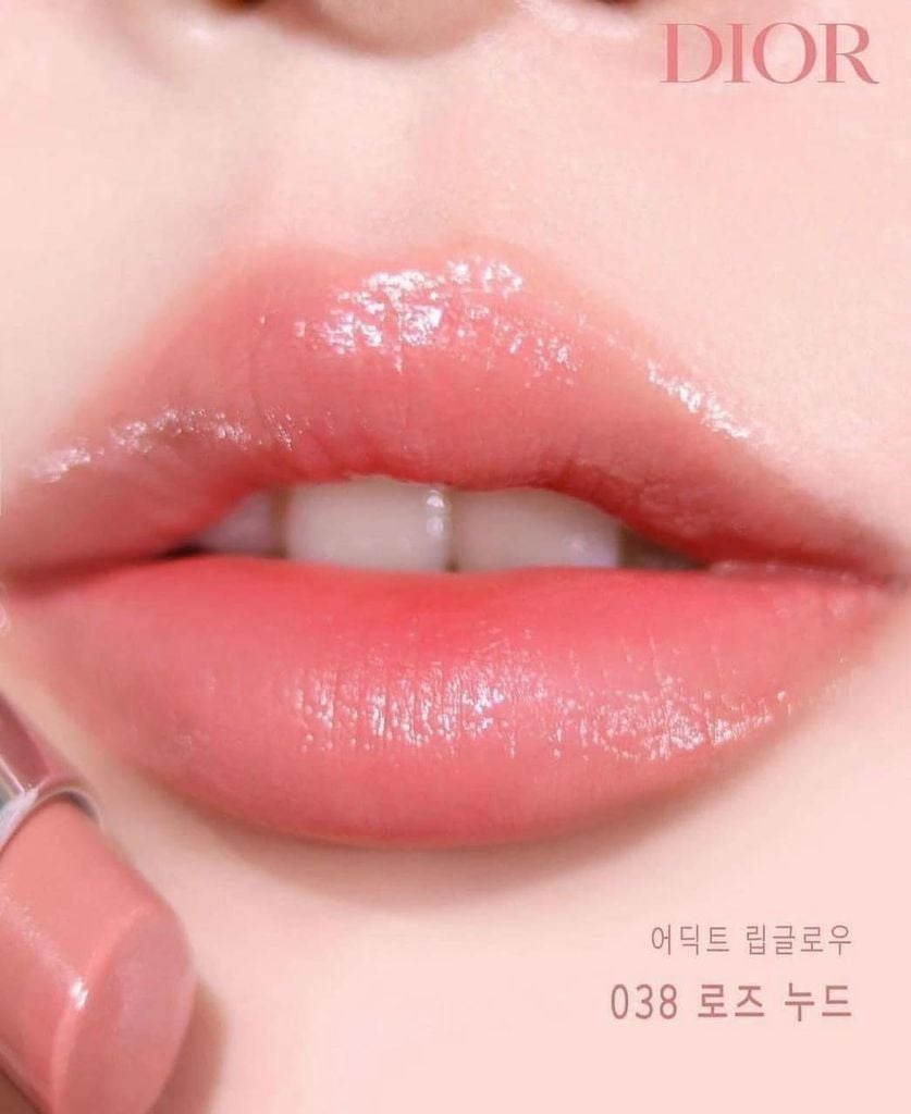  Son Dưỡng Dior Addict Lip Glow 038 Rose Nude (2025) - Màu Hồng Đất 