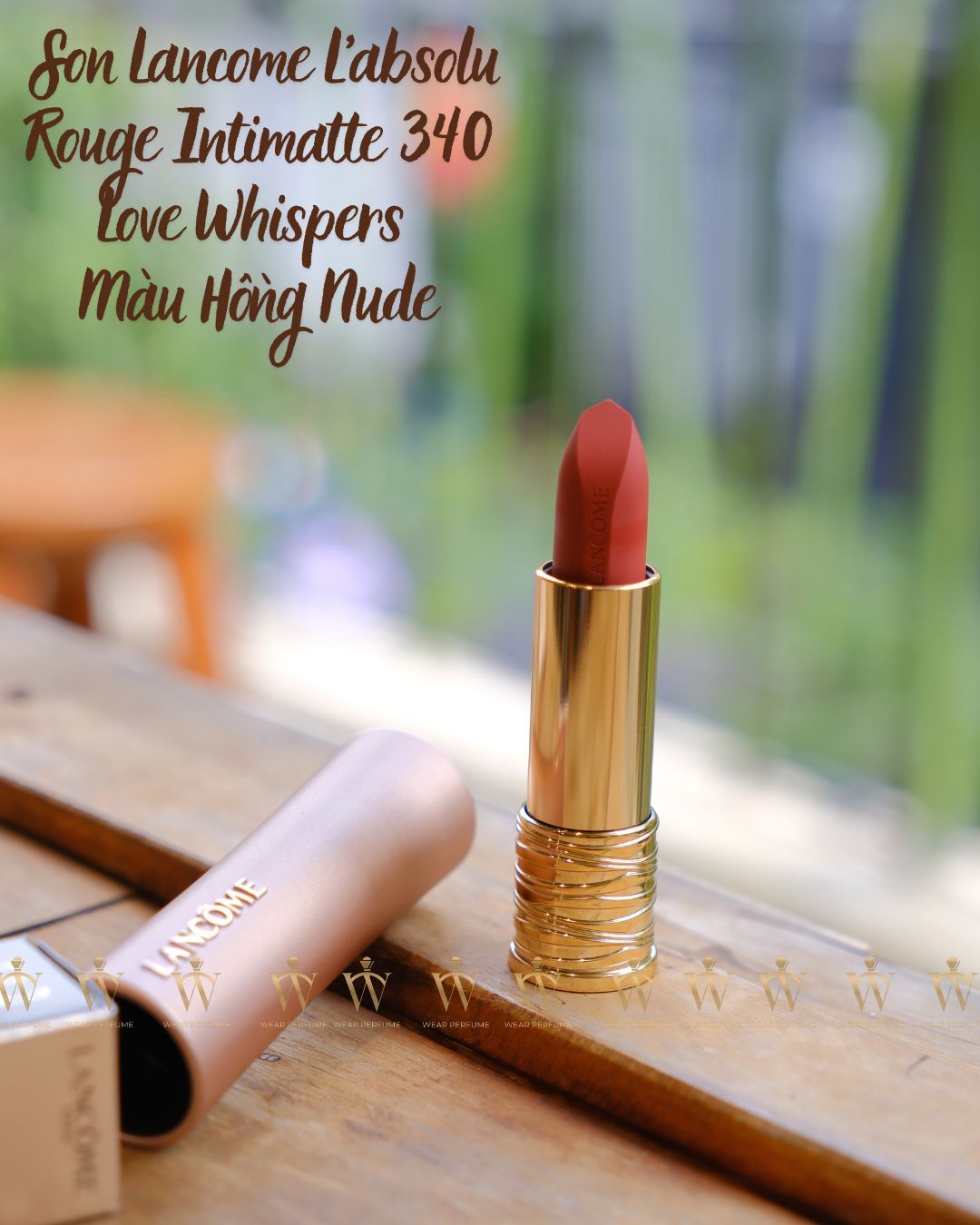  Son Lancome L'absolu Rouge Intimatte 340 Love Whispers - Màu Hồng Nude 