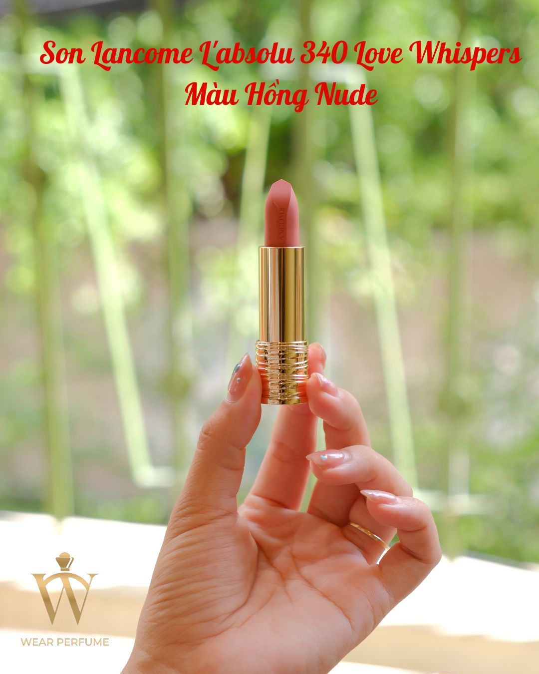  Son Lancome L'absolu Rouge Intimatte 340 Love Whispers - Màu Hồng Nude 