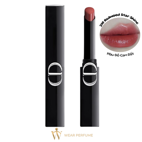  Son Dior Rouge On Stage Shine 390 Redwood Star - Màu Đỏ Nâu Đất 