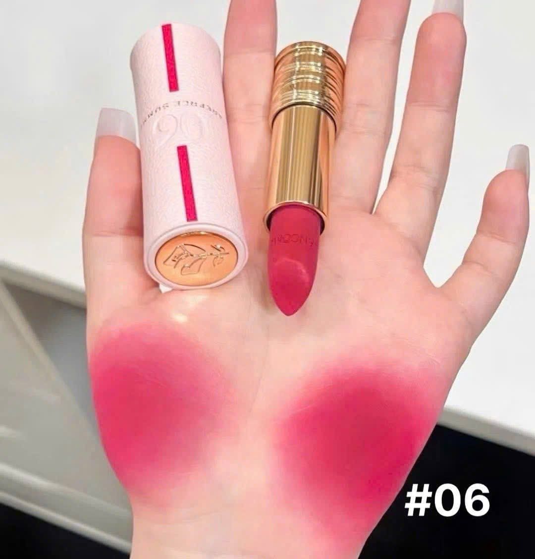  Son Lancome L'Absolu Rouge Drama Matte 06 Carefree Summer - Hồng Sen (Phiên bản Limited 2025) ( Fullbox và Túi hãng) 