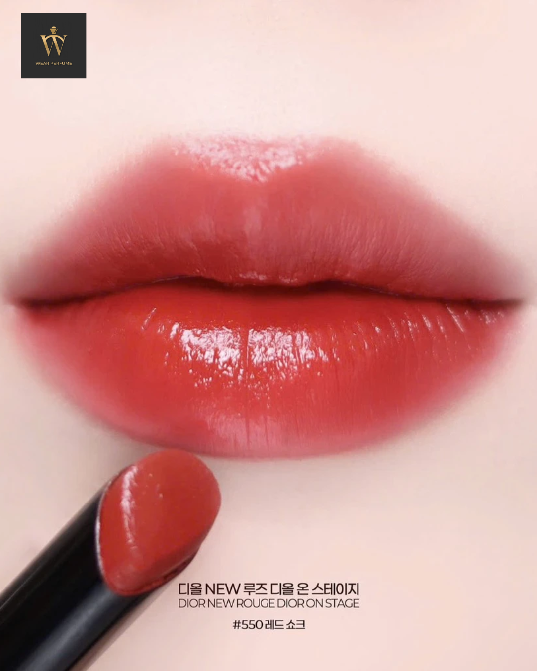  Son Thỏi Dior Rouge Dior On Stage 550 Red Shock Shine - Đỏ Gạch 