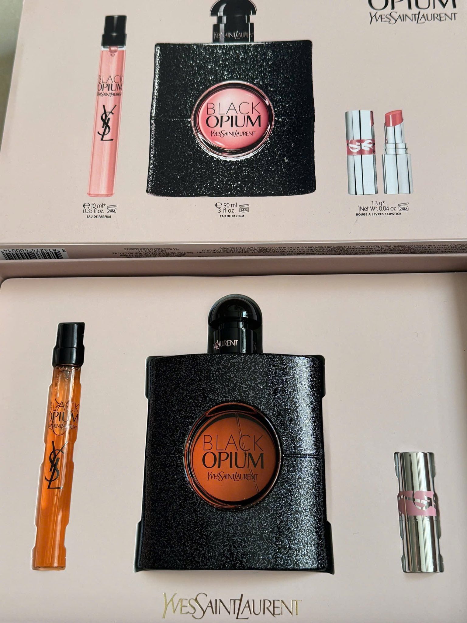  Set Nước Hoa Nữ Yves Saint Laurent YSL Black Opium EDP Set 3 Món (90ml + Mini 10ml + Son) 