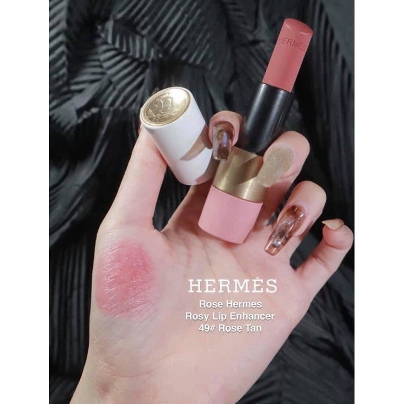  Son Dưỡng Hermès Rosy Lip Enhancer 49 Rose Tan – Màu Hồng Đất 