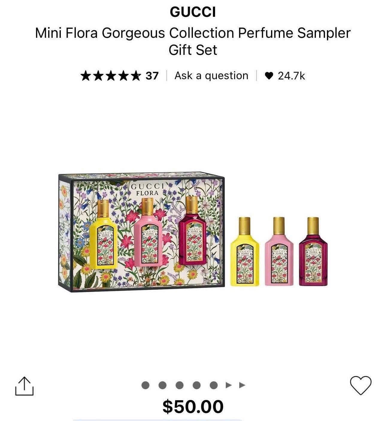  Set Nước Hoa Nữ Gucci Mini Flora EDP 3 Món (3chai x 5ml) 