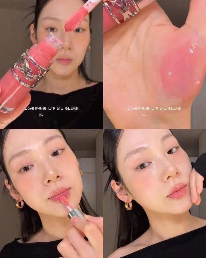  Son YSL Loveshine Plumping Lip Oil Gloss 03 Mellow Mallow - Màu Hồng Cam Đất 