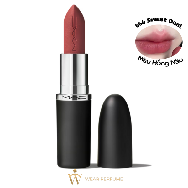  Son MAC Ximal Silky Matte Lipstick 666 Sweet Deal - Màu Hồng Nâu 