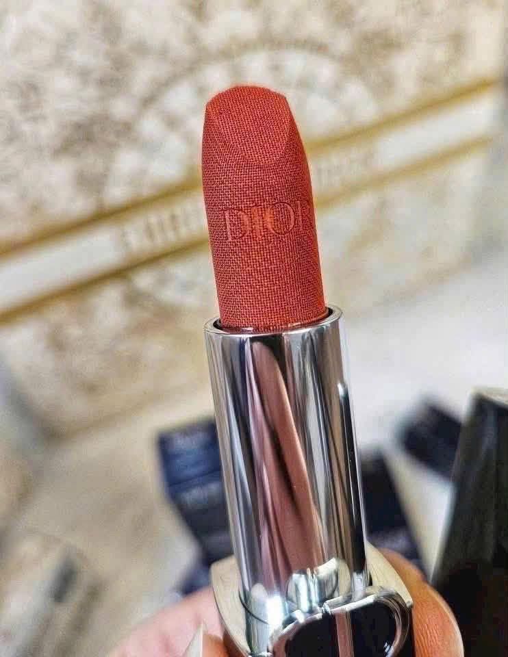  Son Dior Rouge Velvet 539 Tera Bella - Màu Đỏ Cam Đất (Phiên Bản Nắp Châm) - Tặng Túi Giấy Dior 
