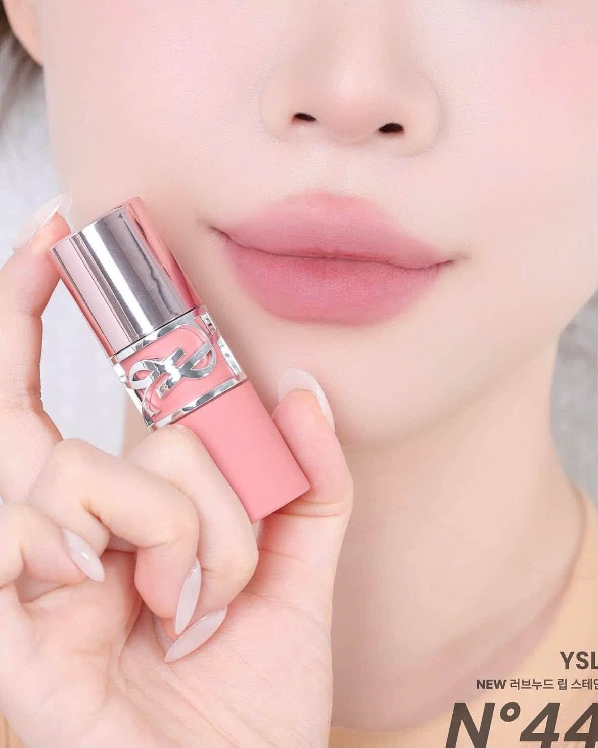  Son Kem YSL Lovenude Lip Stain 44 Nude Lavallière – Màu Hồng Sữa - Tặng Túi Giấy YSL 