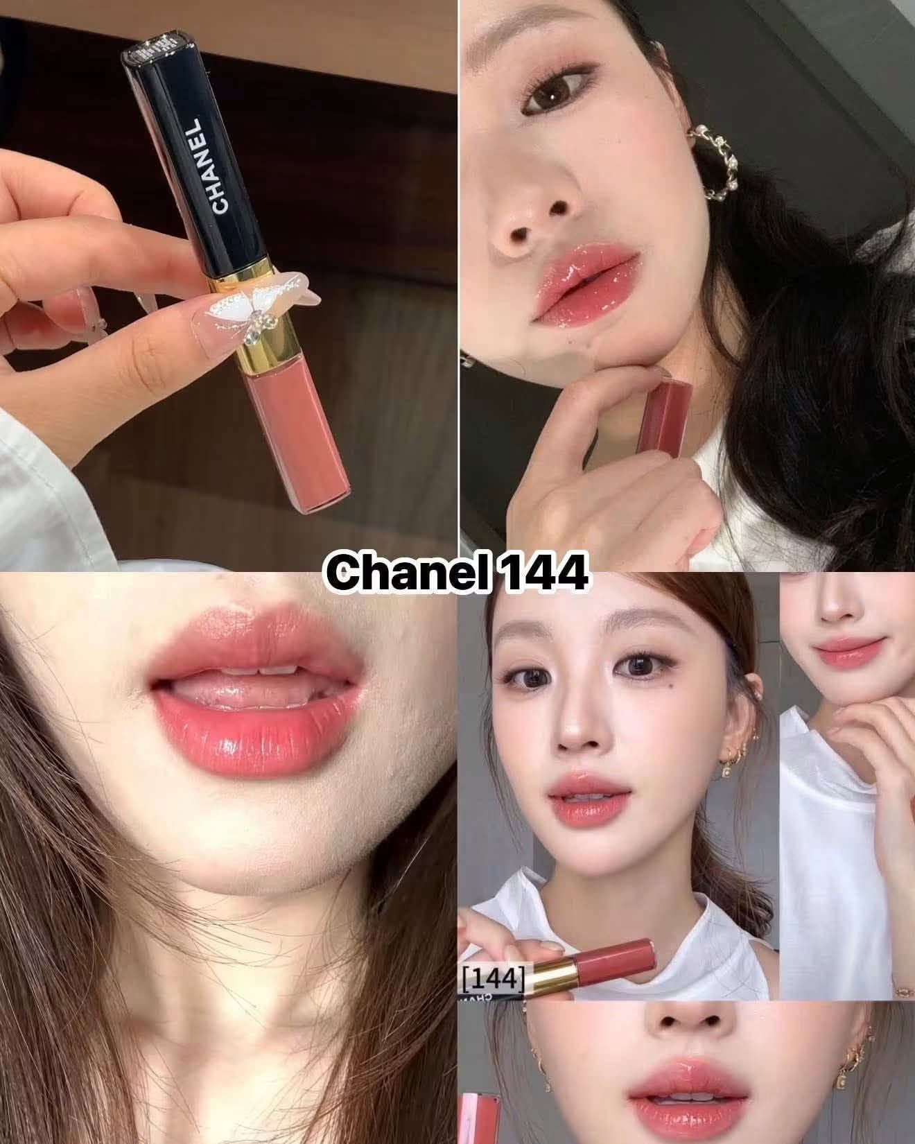  Son Kem Chanel Le Rouge Duo Ultra Tenue 144 Move – Màu Hồng Gỗ Ấm 