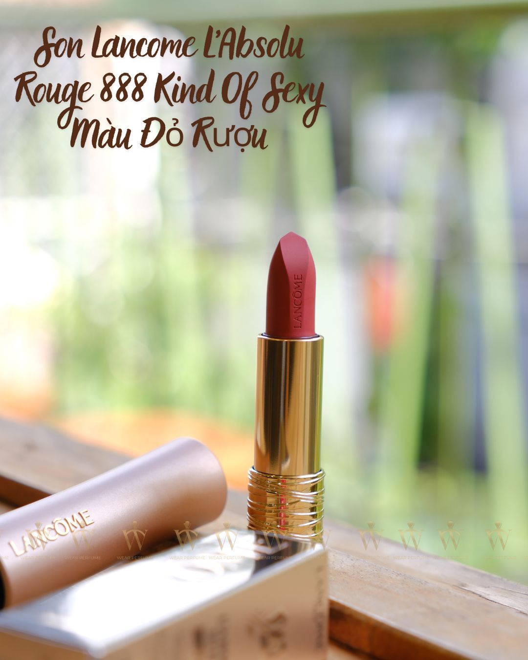  Son Lancome L'Absolu Rouge 888 Kind Of Sexy - Màu Đỏ Rượu 